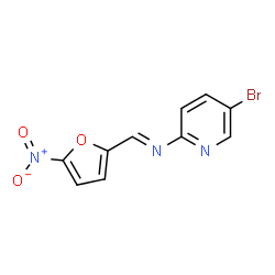 ChemSpider 2D Image | (E)-N-(5-Bromo-2-pyridinyl)-1-(5-nitro-2-furyl)methanimine | C10H6BrN3O3