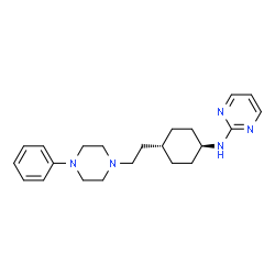 ChemSpider 2D Image | N-{trans-4-[2-(4-Phenyl-1-piperazinyl)ethyl]cyclohexyl}-2-pyrimidinamine | C22H31N5