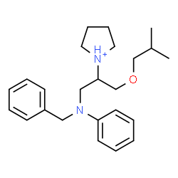 ChemSpider 2D Image | 1-{1-[Benzyl(phenyl)amino]-3-isobutoxy-2-propanyl}pyrrolidinium | C24H35N2O