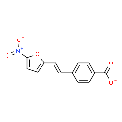 ChemSpider 2D Image | 4-[(E)-2-(5-Nitro-2-furyl)vinyl]benzoate | C13H8NO5