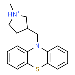 ChemSpider 2D Image | 1-Methyl-3-(10H-phenothiazin-10-ylmethyl)pyrrolidinium | C18H21N2S