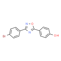 ChemSpider 2D Image | 4-[3-(4-Bromophenyl)-1,2,4-oxadiazol-5-yl]phenol | C14H9BrN2O2