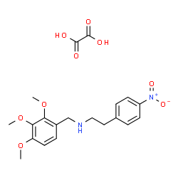 ChemSpider 2D Image | 2-(4-Nitrophenyl)-N-(2,3,4-trimethoxybenzyl)ethanamine ethanedioate (1:1) | C20H24N2O9