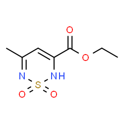 ChemSpider 2D Image | Ethyl 5-methyl-2H-1,2,6-thiadiazine-3-carboxylate 1,1-dioxide | C7H10N2O4S