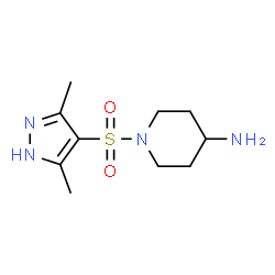 ChemSpider 2D Image | 1-(3,5-dimethyl-1H-pyrazol-4-ylsulfonyl)piperidin-4-amine | C10H18N4O2S