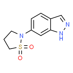 ChemSpider 2D Image | 2-(1H-Indazol-6-yl)isothiazolidine 1,1-dioxide | C10H11N3O2S