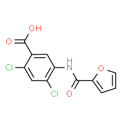 ChemSpider 2D Image | 2,4-Dichloro-5-(2-furoylamino)benzoic acid | C12H7Cl2NO4