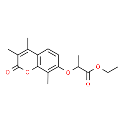 ChemSpider 2D Image | Ethyl 2-[(3,4,8-trimethyl-2-oxo-2H-chromen-7-yl)oxy]propanoate | C17H20O5