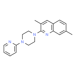 ChemSpider 2D Image | 3,7-Dimethyl-2-[4-(2-pyridinyl)-1-piperazinyl]quinoline | C20H22N4