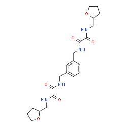 ChemSpider 2D Image | N~2~,N~2~'-[1,3-Phenylenebis(methylene)]bis[N~1~-(tetrahydro-2-furanylmethyl)ethanediamide] | C22H30N4O6