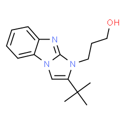 ChemSpider 2D Image | 3-(2-tert-butyl-1H-imidazo[1,2-a]benzimidazol-1-yl)propan-1-ol | C16H21N3O