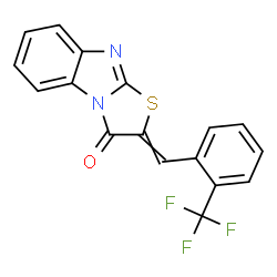 ChemSpider 2D Image | 2-[2-(Trifluoromethyl)benzylidene][1,3]thiazolo[3,2-a]benzimidazol-3(2H)-one | C17H9F3N2OS