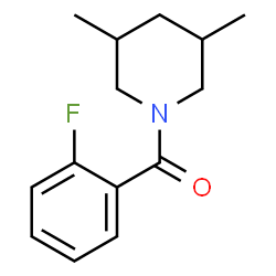 ChemSpider 2D Image | (3,5-Dimethyl-1-piperidinyl)(2-fluorophenyl)methanone | C14H18FNO