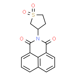 ChemSpider 2D Image | 2-(1,1-Dioxidotetrahydro-3-thiophenyl)-1H-benzo[de]isoquinoline-1,3(2H)-dione | C16H13NO4S