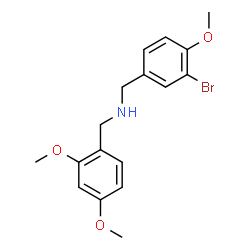 ChemSpider 2D Image | N-(3-bromo-4-methoxybenzyl)-N-(2,4-dimethoxybenzyl)amine | C17H20BrNO3