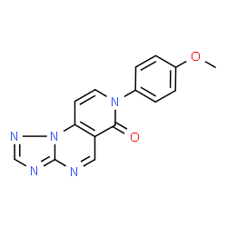 ChemSpider 2D Image | 7-(4-Methoxyphenyl)pyrido[3,4-e][1,2,4]triazolo[1,5-a]pyrimidin-6(7H)-one | C15H11N5O2
