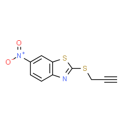 ChemSpider 2D Image | 6-Nitro-2-prop-2-ynylsulfanyl-benzothiazole | C10H6N2O2S2