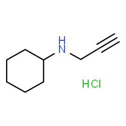 ChemSpider 2D Image | N-(prop-2-yn-1-yl)cyclohexanamine hydrochloride | C9H16ClN