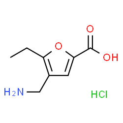 ChemSpider 2D Image | 4-(Aminomethyl)-5-ethyl-2-furoic acid hydrochloride (1:1) | C8H12ClNO3