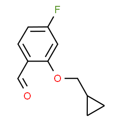 ChemSpider 2D Image | 2-(Cyclopropylmethoxy)-4-fluorobenzaldehyde | C11H11FO2