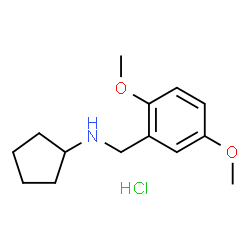 ChemSpider 2D Image | N-(2,5-Dimethoxybenzyl)cyclopentanamine hydrochloride (1:1) | C14H22ClNO2