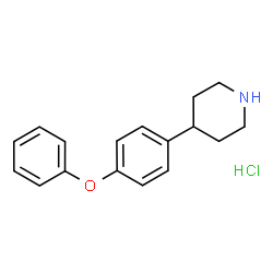 ChemSpider 2D Image | 4-(4-Phenoxyphenyl)piperidine hydrochloride | C17H20ClNO