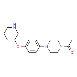 ChemSpider 2D Image | 1-{4-[4-(3-Piperidinyloxy)phenyl]-1-piperazinyl}ethanone | C17H25N3O2
