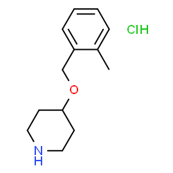 ChemSpider 2D Image | 4-((2-methylbenzyl)oxy)piperidine hydrochloride | C13H20ClNO