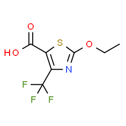 ChemSpider 2D Image | 2-Ethoxy-4-(trifluoromethyl)-1,3-thiazole-5-carboxylic acid | C7H6F3NO3S