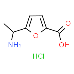 ChemSpider 2D Image | 5-(1-Aminoethyl)-2-furoic acid hydrochloride (1:1) | C7H10ClNO3