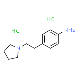 ChemSpider 2D Image | 4-[2-(1-Pyrrolidinyl)ethyl]aniline dihydrochloride | C12H20Cl2N2