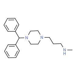 ChemSpider 2D Image | {3-[4-(diphenylmethyl)piperazin-1-yl]propyl}(methyl)amine | C21H29N3