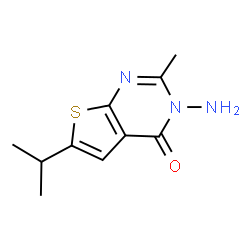 ChemSpider 2D Image | 3-amino-6-isopropyl-2-methylthieno[2,3-d]pyrimidin-4-one | C10H13N3OS
