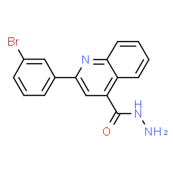 ChemSpider 2D Image | 2-(3-Bromophenyl)-4-quinolinecarbohydrazide | C16H12BrN3O