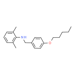 ChemSpider 2D Image | 2,6-Dimethyl-N-[4-(pentyloxy)benzyl]aniline | C20H27NO