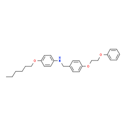 ChemSpider 2D Image | 4-(Hexyloxy)-N-[4-(2-phenoxyethoxy)benzyl]aniline | C27H33NO3