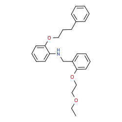 ChemSpider 2D Image | N-[2-(2-Ethoxyethoxy)benzyl]-2-(3-phenylpropoxy)aniline | C26H31NO3