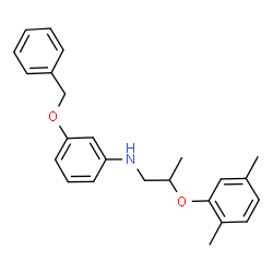 ChemSpider 2D Image | 3-(Benzyloxy)-N-[2-(2,5-dimethylphenoxy)propyl]aniline | C24H27NO2
