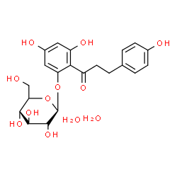ChemSpider 2D Image | 3,5-Dihydroxy-2-[3-(4-hydroxyphenyl)propanoyl]phenyl (5xi)-beta-D-xylo-hexopyranoside dihydrate | C21H28O12