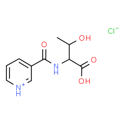 ChemSpider 2D Image | N-(3-Pyridiniumylcarbonyl)threonine chloride | C10H13ClN2O4