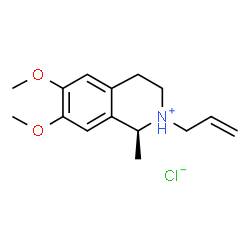 ChemSpider 2D Image | (1S)-2-Allyl-6,7-dimethoxy-1-methyl-1,2,3,4-tetrahydroisoquinolinium chloride | C15H22ClNO2