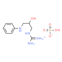 ChemSpider 2D Image | [(3-Anilino-2-hydroxypropyl)amino](imino)methanaminium hydrogen sulfate | C10H18N4O5S