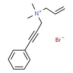 ChemSpider 2D Image | N,N-Dimethyl-N-(3-phenyl-2-propyn-1-yl)-2-propen-1-aminium bromide | C14H18BrN