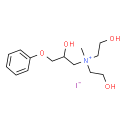 ChemSpider 2D Image | 2-Hydroxy-N,N-bis(2-hydroxyethyl)-N-methyl-3-phenoxy-1-propanaminium iodide | C14H24INO4