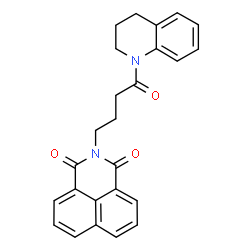 ChemSpider 2D Image | 2-[4-(3,4-Dihydro-1(2H)-quinolinyl)-4-oxobutyl]-1H-benzo[de]isoquinoline-1,3(2H)-dione | C25H22N2O3