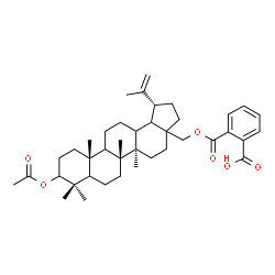 ChemSpider 2D Image | 2-({[(5xi,9xi,13xi,17xi,18xi)-3-Acetoxylup-20(29)-en-28-yl]oxy}carbonyl)benzoic acid | C40H56O6