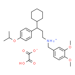ChemSpider 2D Image | 3-Cyclohexyl-N-(3,4-dimethoxybenzyl)-3-(4-isopropoxyphenyl)-1-propanaminium hydrogen oxalate | C29H41NO7