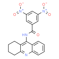 ChemSpider 2D Image | 3,5-Dinitro-N-(1,2,3,4-tetrahydro-9-acridinyl)benzamide | C20H16N4O5