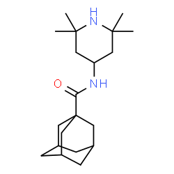 ChemSpider 2D Image | N-(2,2,6,6-Tetramethyl-4-piperidinyl)-1-adamantanecarboxamide | C20H34N2O