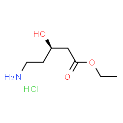 ChemSpider 2D Image | Ethyl (3R)-5-amino-3-hydroxypentanoate hydrochloride (1:1) | C7H16ClNO3